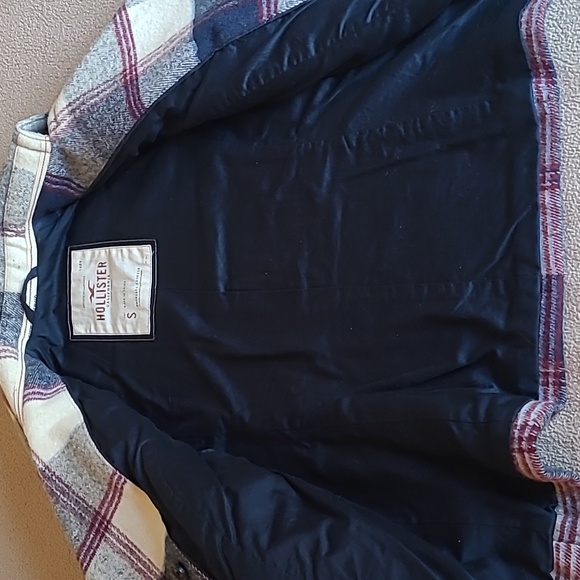 Hollister Women's Wool Blend Coat/ Double Breasted Plaid Short Jacket Size XS - Picture 5 of 13